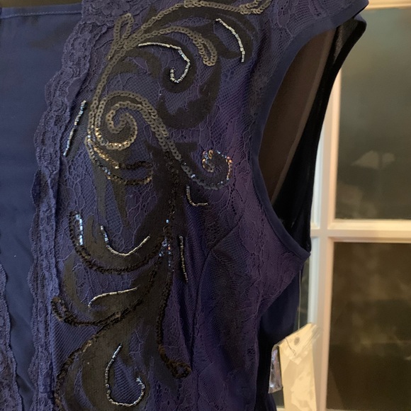 Reba Navy Blue Embellished Dress - Picture 8 of 16